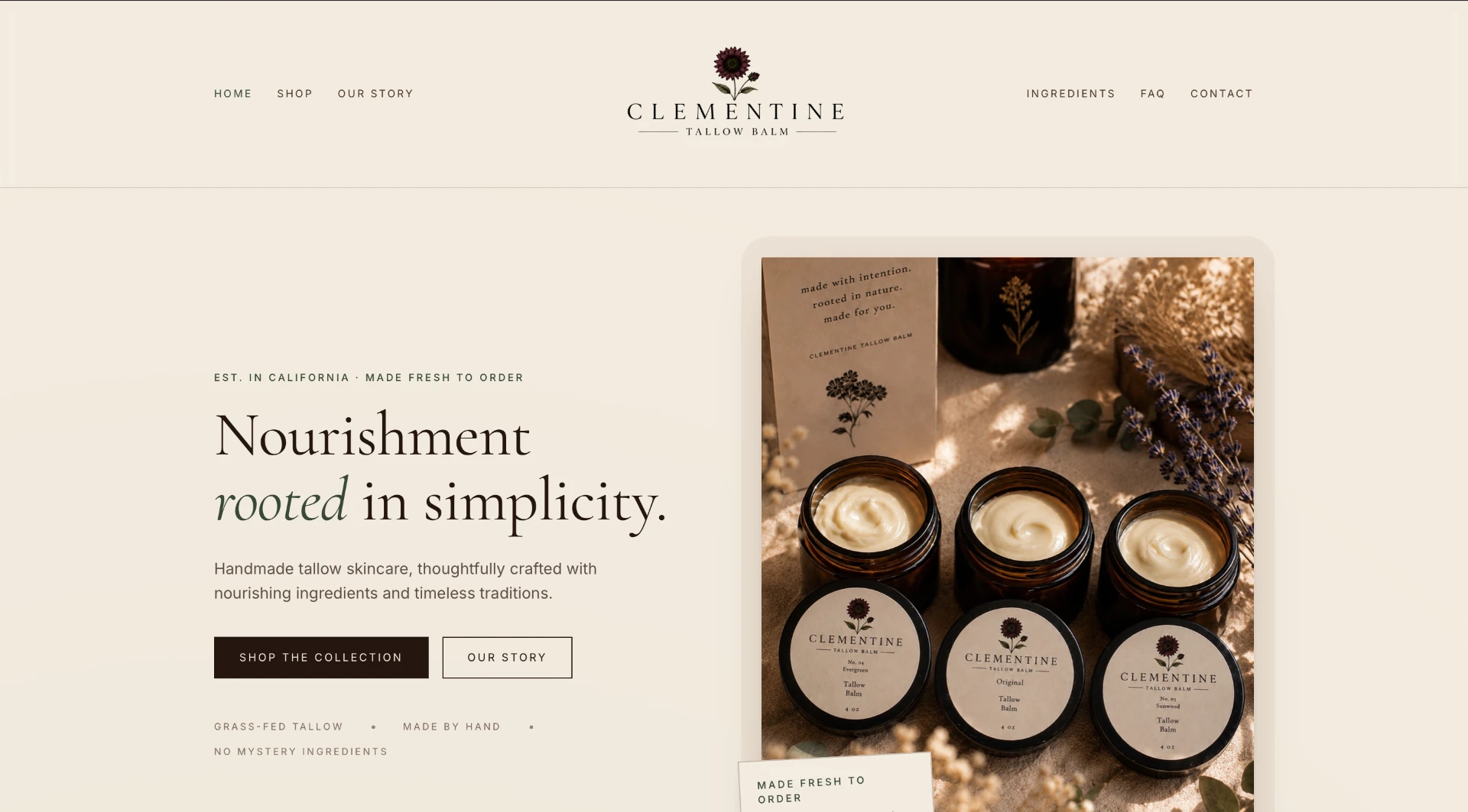 Clementine Tallow Balm preview
