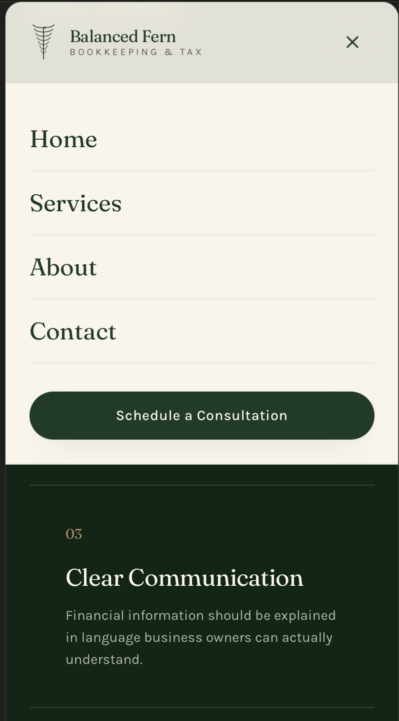 Balanced Fern Bookkeeping & Tax, mobile view 3