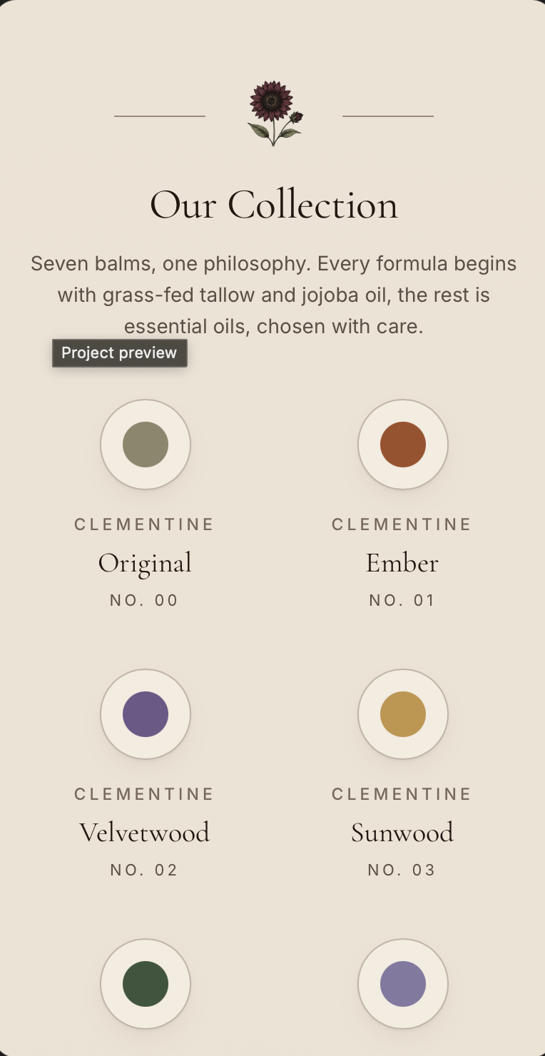 Clementine Tallow Balm, mobile view 1